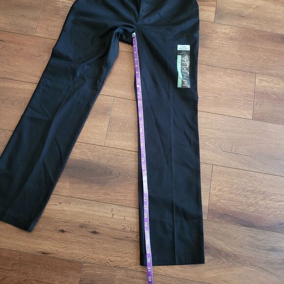 Lee Pants Womens 4 Medium Black Flex Motion Straight Leg Mid Rise Stretch NEW - Picture 7 of 16